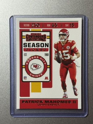 Patrick Mahomes II Kansas City Chiefs Panini Contenders NFL 2019 SEASON TICKET