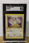 1999 Pokémon Jungle TCG  Meowth #56 1st Edition SGC 8