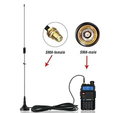 Ut-106uv Sma-f Dual Band Car Magnet Antenna Vhf Uhf Ham Radio Accessory Ut-106uv Sma-f Dual Band Car Magnet Antenna Vhf Uhf Ham Radio Accessory
