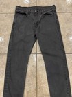 Levi's 502 Tapered Jeans Mens 34X34 Faded Black Denim Regular Fit Stretch Pants — photo 7