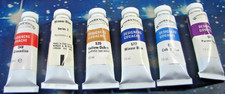 Winsor  Newton Six 6 Full 14ml Tubes of Gouache Paints--Lot-I