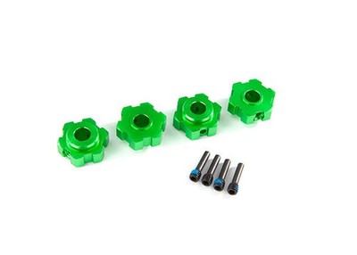 TRA8956G Traxxas Maxx 17 mm Green Aluminum Hex Wheel Hubs (2)
