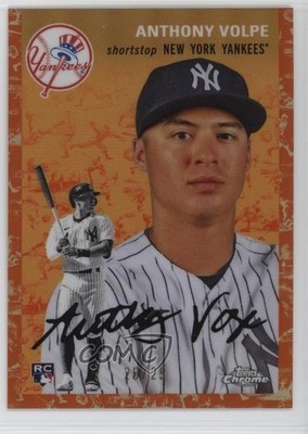2023 Topps Chrome Platinum Anniversary 25/25 Anthony Volpe #100 Rookie RC b4d