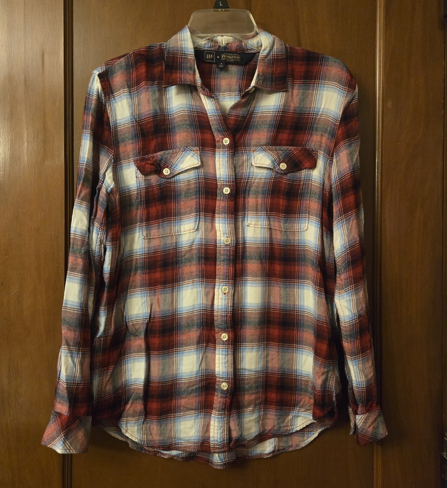 Gap Pendleton Plaid Boyfriend Button Down Shirt S… - image 1