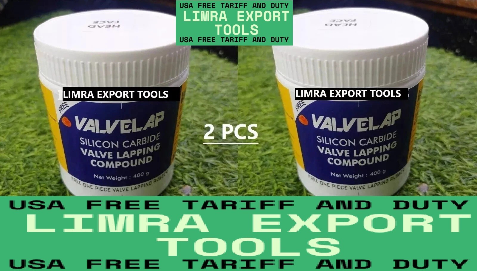 2 PCS VALVELAP Valve Grinding Paste Lapping Compound 400g Medium Grade 120 Grit
