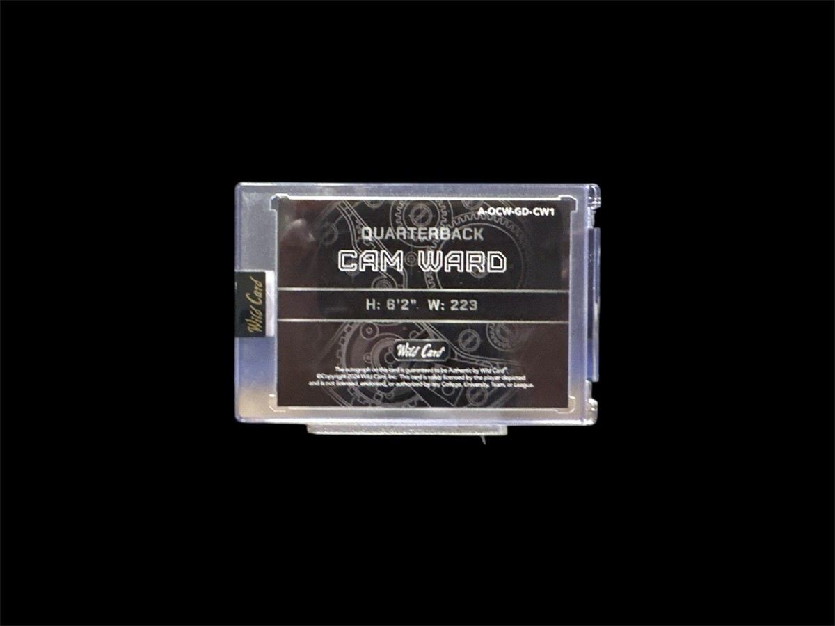 2025 Wild Card QB1 Cam Ward 1/1 Auto A-OCW-GD-CW1 Titans #1 Pick