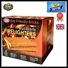 Sustainable Pack of 288 Firelighters - Efficient Kindling for BBQs & Pizza Ovens 0.09 per lighter
