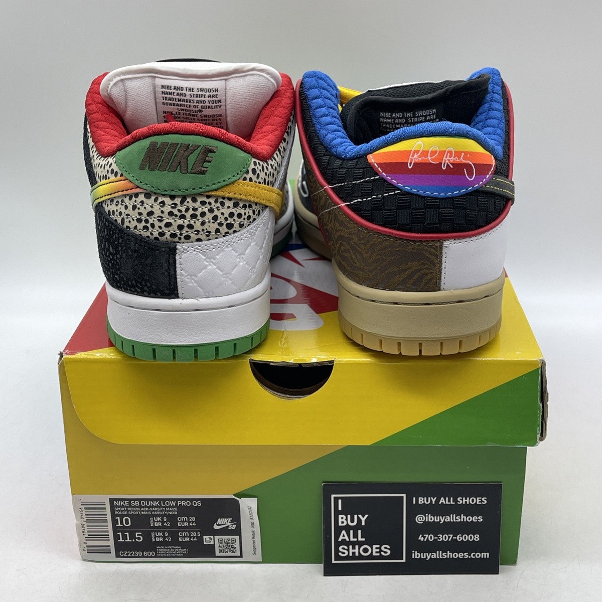 Size 10 - Nike SB Dunk Low What The Paul for sale online | eBay
