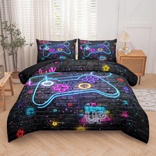 MWMWMW 5 Pieces Gaming Comforter Sets for Boys, Boys Comforter Sets Queen, Ki...