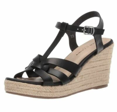 Rock Candy **BRAND NEW** Black Fola Espadrille Wedge Sandals