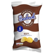 48 Packs Seabrook Crinkle Cut Beefy Flavour Crisps 25g x 6x8