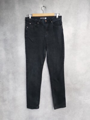 MINT VELVET JEANS 12L,BLACK/ DARK GREY STRAIGHT/SKINNY LEG, HIGH RISE  UK