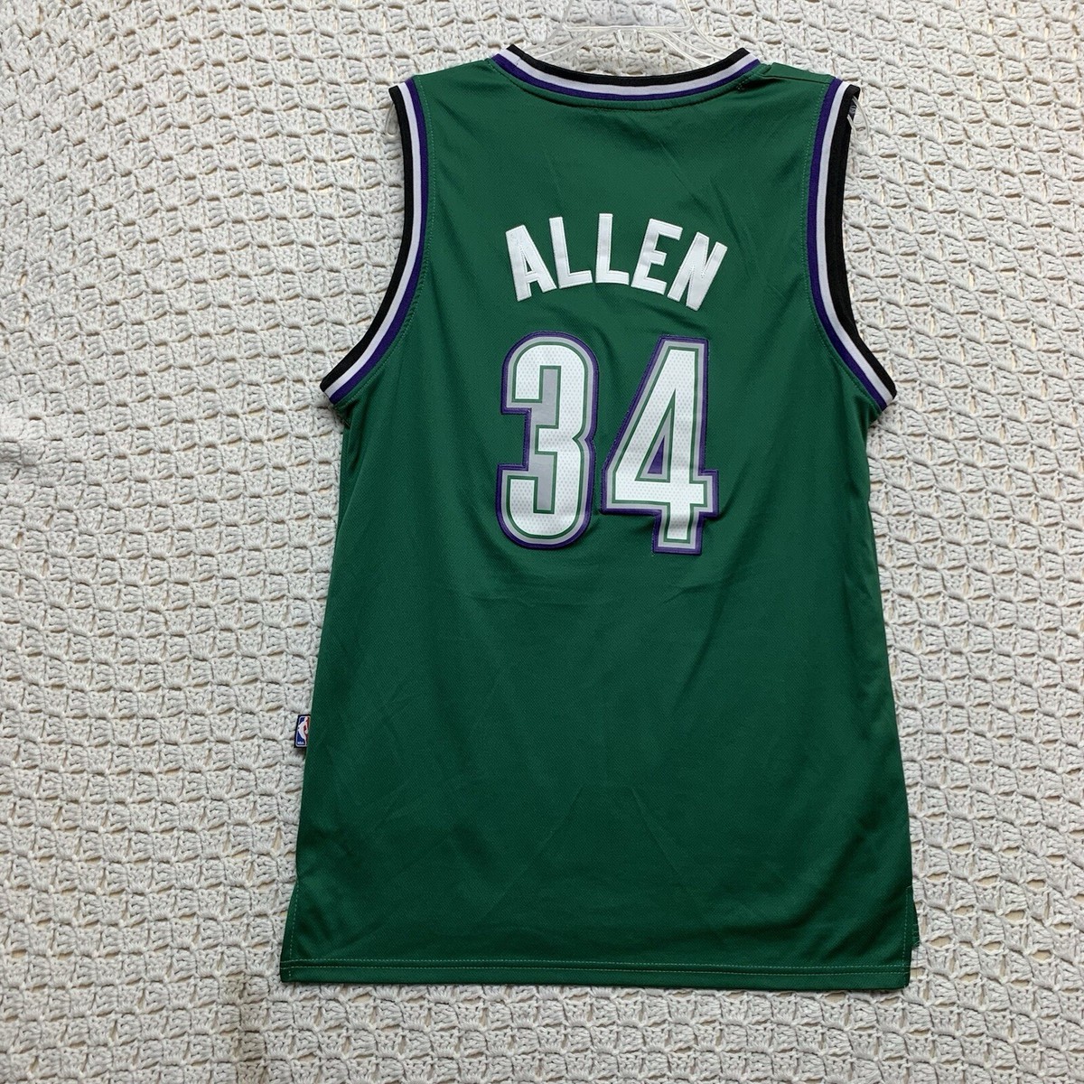 希少 公式 adidas NBA BUCKS レイアレン ユニフォーム 34番 Vintage 90's Milwaukee Bucks #34 Ray Allen NBA Jersey