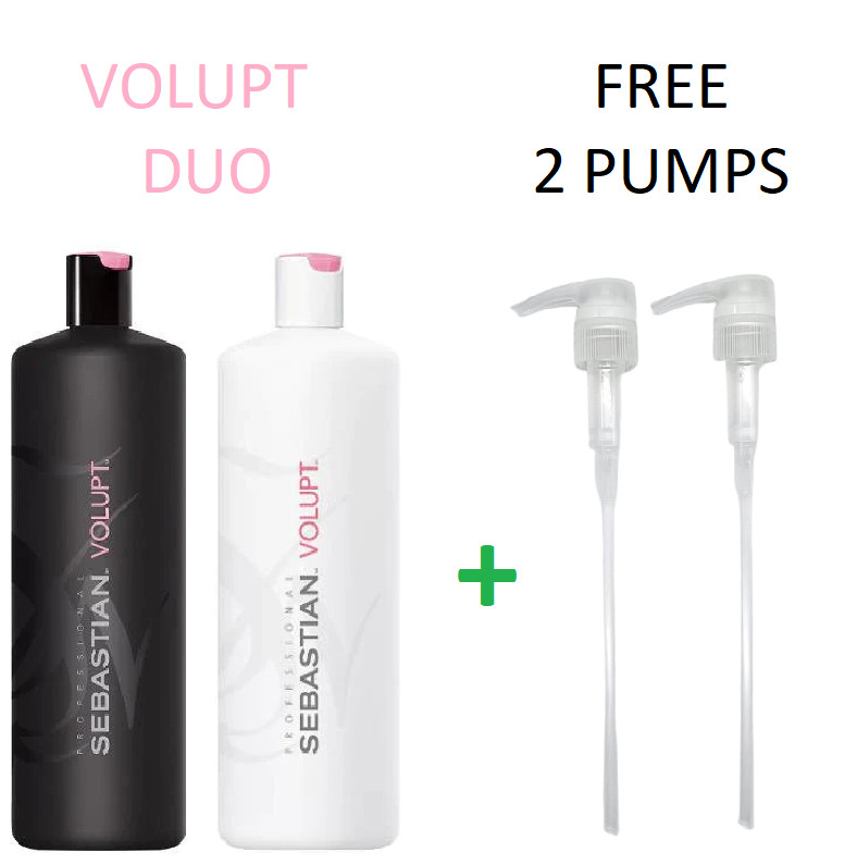 Шампунь и кондиционер Sebastian Volupt Duo 33,8 унции + 2 бесплатных дозатора
