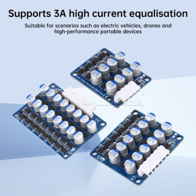 4S 6S 8S 3A Balance Li-ion LiFePO4 Battery BMS Active Equalizer Board Capacitor