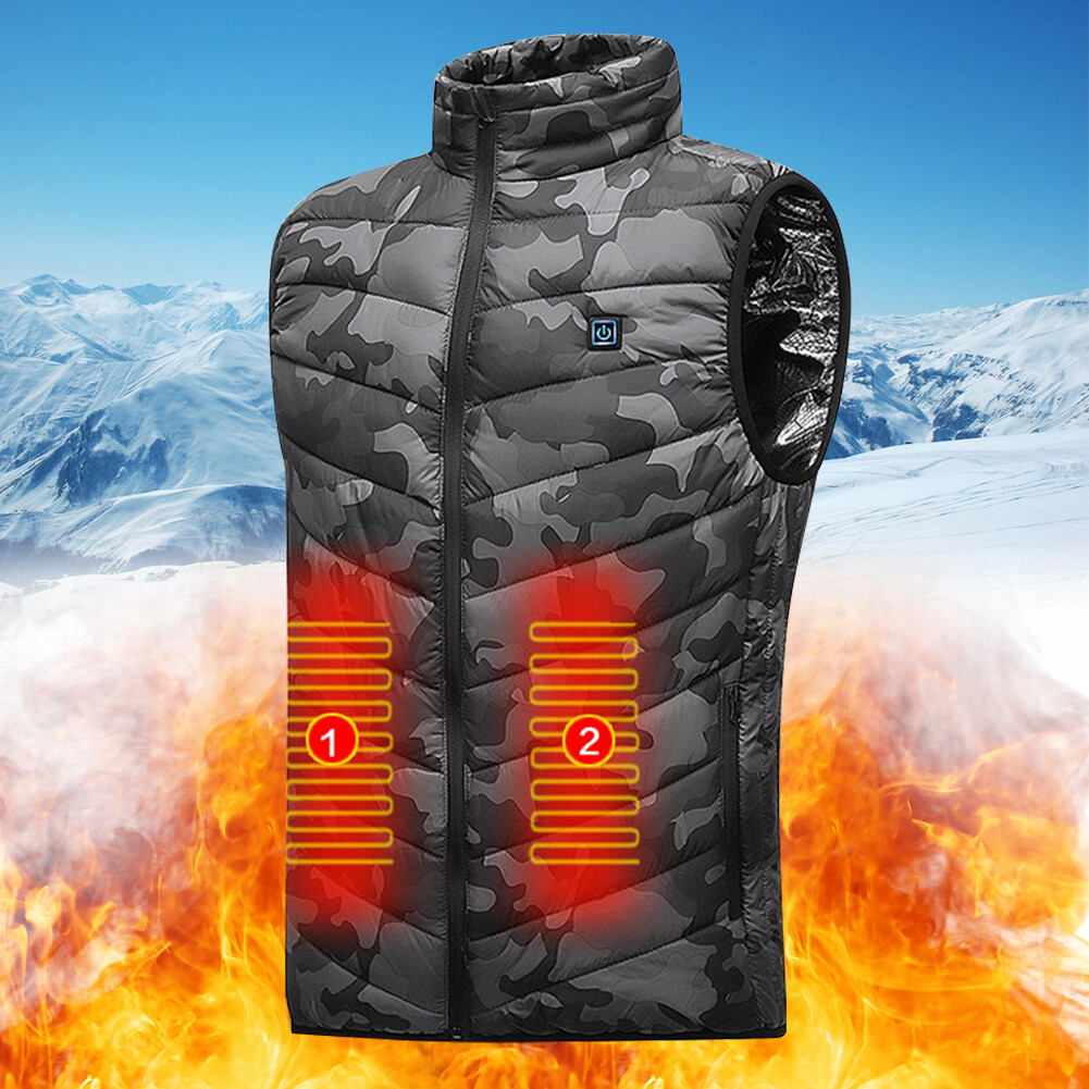 Heated Vest Warm Gilet Winter Men Women Electric USB Jacket Heating
