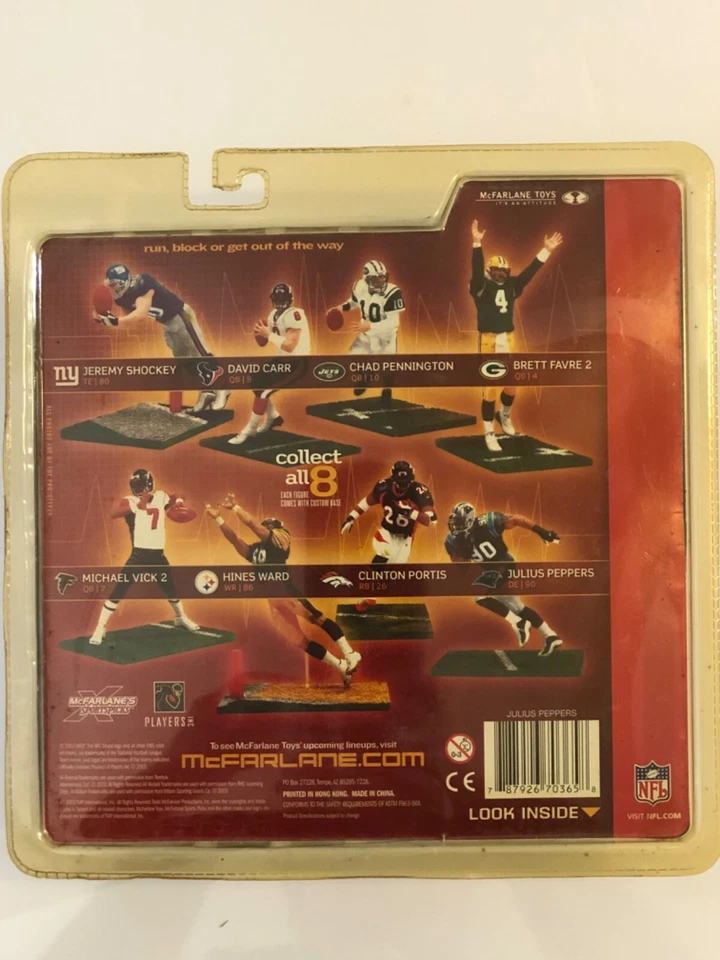 Lote McFarlane Carolina Panthers Julius Peppers Serie 7 y Chris Weinke Serie 3 Foto 2 de 4