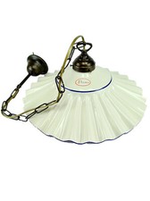 Lampadario ottone brunito,lampadari stelo catenella piatto ceramica 1 luce l1048