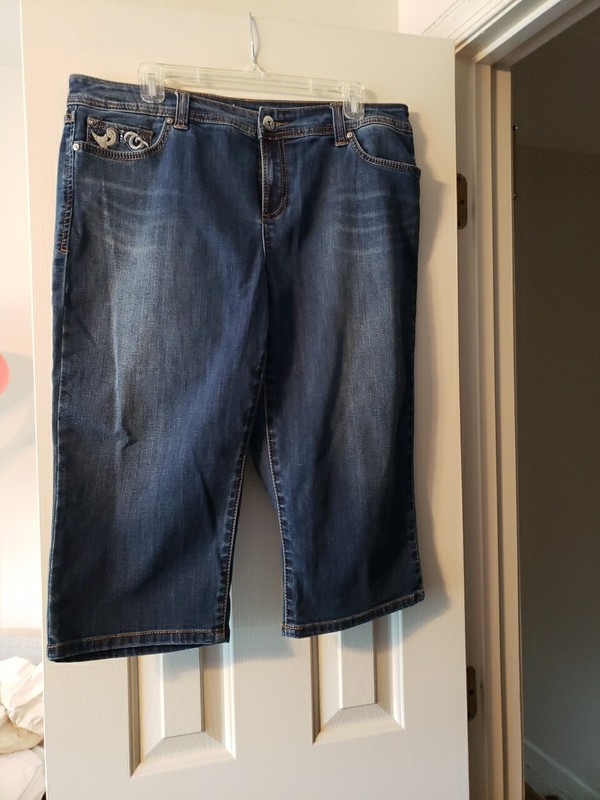 EUC INC International Concepts Blue Curvy Fit Crop Jeans