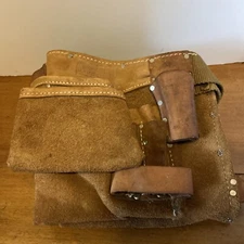 Vintage Action Leathercraft Tool Belt Genuine Brown Leather LA 427