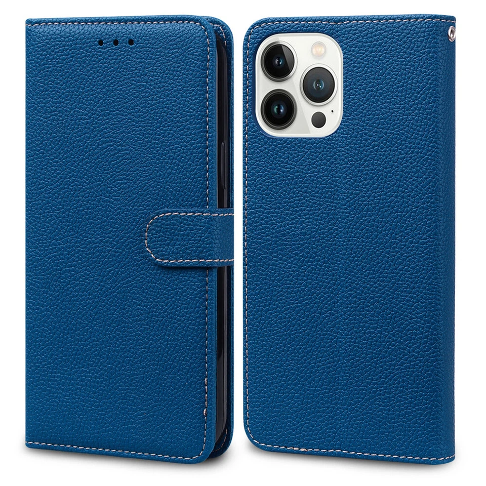 For Motorola G84/G14/G13/E13/Edge40 Neo 5G Luxury Leather Wallet Flip Cover Case - Image 3 of 4