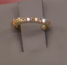 Rarities 14K Gold-Plated Sterling  Champagne DIAMOND Not sure if Natural Earring