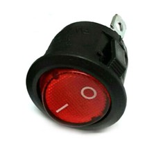 3-Pin Round Red Illuminated On/Off Switch for the Pulse ATV Quad Ride-On