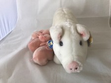 Vintage DAKIN 1980 MAMA AND BABY PIGS PLUSH STUFFED ANIMALS