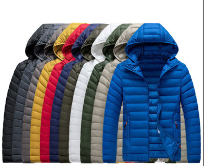 Winter Ultralight Coat Detachable Hooded Puffer Jacket Bubble Coat Jacket Mens