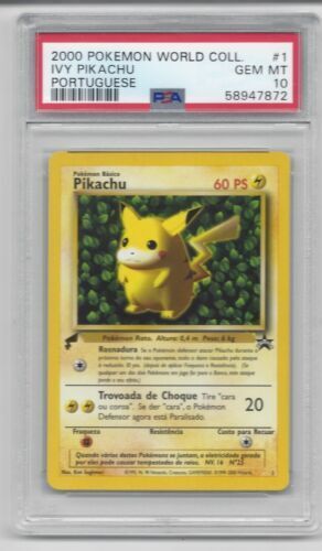 PSA 10 Pikachu Holo Promo 2010 World Collection Portuguese PSA 10 Pikachu Holo Promo 2010 World Collection Portuguese
