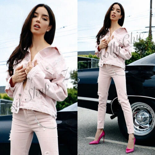 Zara Pink Mid (8.5-10.5 in) Rise Jeans for Women