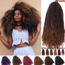 Afro Kinky Bulks Hair Extensions Curly Twist Crochet Braid Natural as Human Long