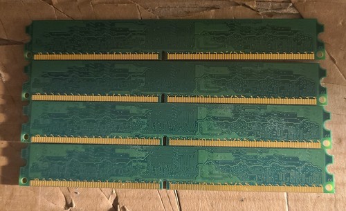 Kingston 4GB DDR2 Desktop Ram Kit 4 x 1GB KVR800D2N5/1G PC-6400U Low Profile - Picture 2 of 2