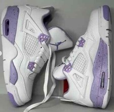 Jordan 4 White Purple Oreo Women's Size US 5.5-11