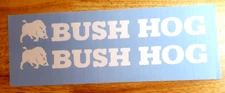 Bush Hog Decals Stickers 24"x3"(2) Gloss WHITE Equipment Attachments FAST USA