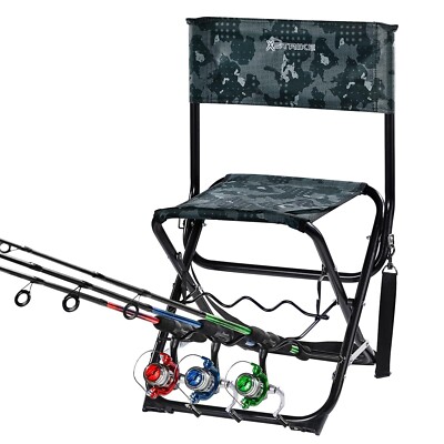 Fishing Chairs with Rod Holder Outdoor Folding Fishing Stool for Adults Porta... | eBay Fishing Chairs with Rod Holder Outdoor Folding Fishing Stool for Adults Porta... | eBay