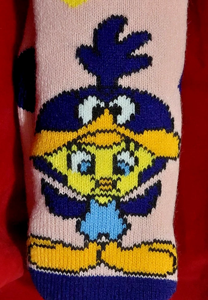 NUEVO Calcetines TweetyB Forrados de Vellón a Rayas Antideslizantes Súper Acogedores Juveniles Talla Única NUEVO Foto 2 de 4