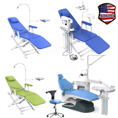 Dental Chair Unit Computer Controlled +Stool FDA/Portable Folding Chair Turbine
