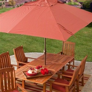 8 X 11 Ft Rectangle Patio Umbrella With Red Orange Terracotta Canopy Shade 617401675159 Ebay