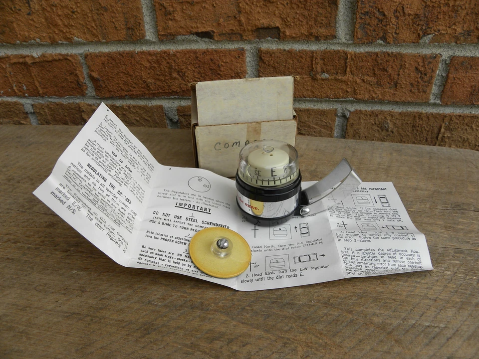 Vtg North Star 'SWIFT - On The Move' Trucking Advertising Compass w/Box & Papers - Image 3 of 4