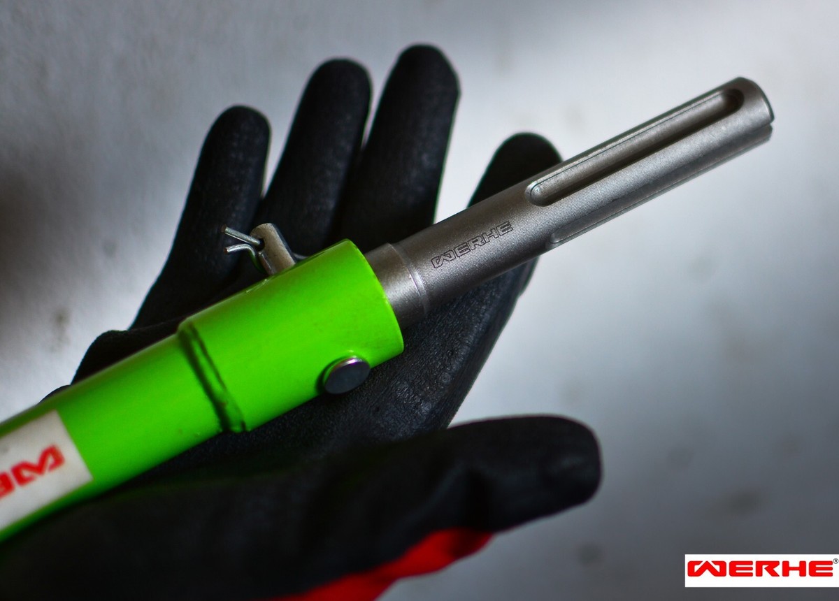 Punta Da Trapano Per Terra Professionale WERHE® - Diametro 80 Mm, Lunghezza 800 Mm, In Acciaio Massiccio Con Adattatore SDS Plus Per Perforazioni Robuste