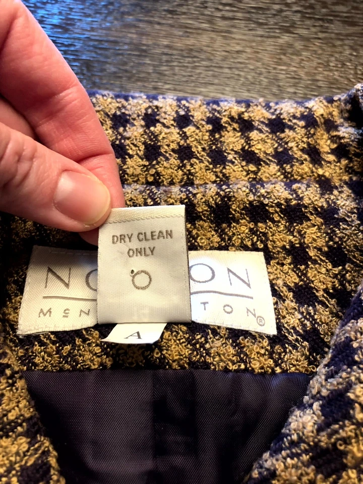 Chaqueta Blazer Norton McNaughton Ciruela Púrpura Tostado Pata de Gallo Cremallera Completa Academia 14 Foto 4 de 4