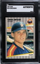 1989 Fleer Craig Biggio #353  Misprint On BIGGIO White Donut