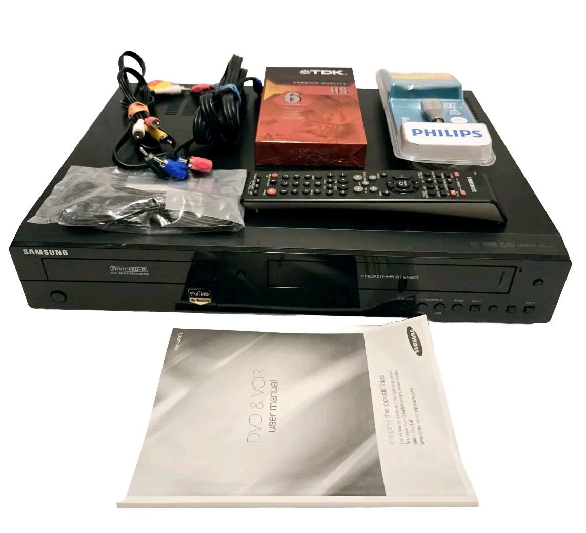 Samsung DVDVR357 DVD VCR Combo Player Remote VHS Recorder Cables HDMI