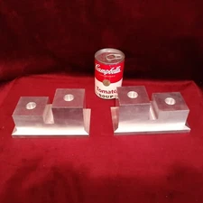 Pair Handmade Industrial Candlestick holder minimalist solid alluminum geometric