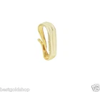 8mm X 3.2mm Snap on Bail Attacher Hook 4 Charms Pendant  Real 14K Yellow Gold