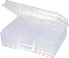 Transparent 4" x 6" Photo Organizers and Photo Storage Box with Handle