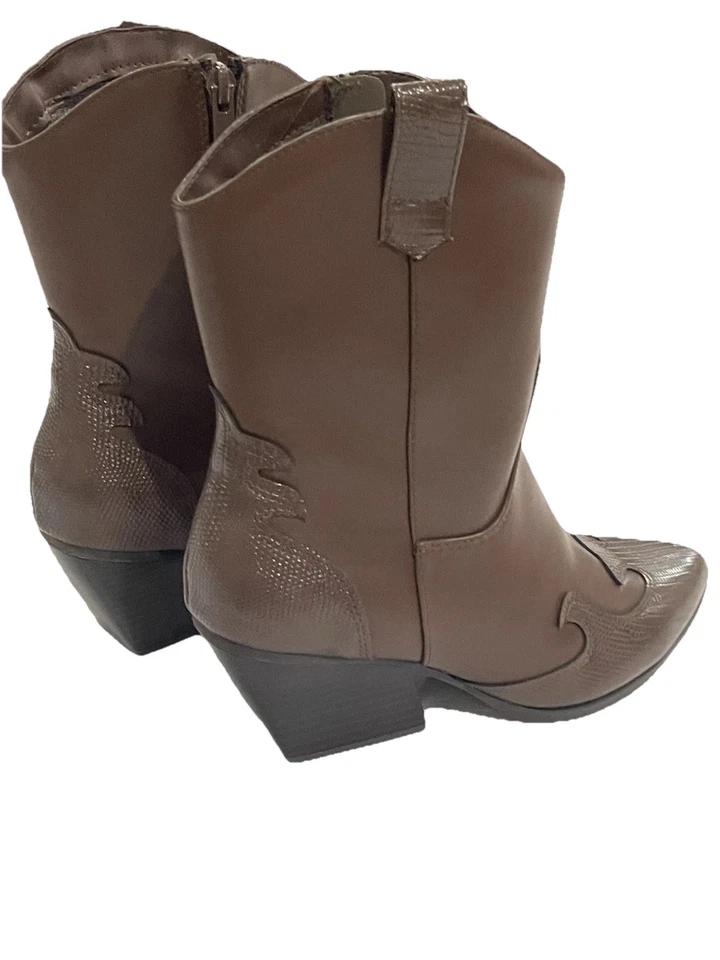 Botines vaqueros cosidos occidentales vaqueras soda para mujer punta puntiaguda talla 8,5 Foto 3 de 4