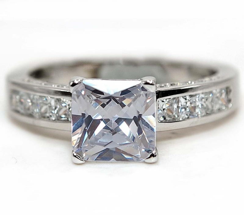 2CT Heat Treated Moissanite 925 Sterling Silver Ring Jewelry Sz 6 MM2-5