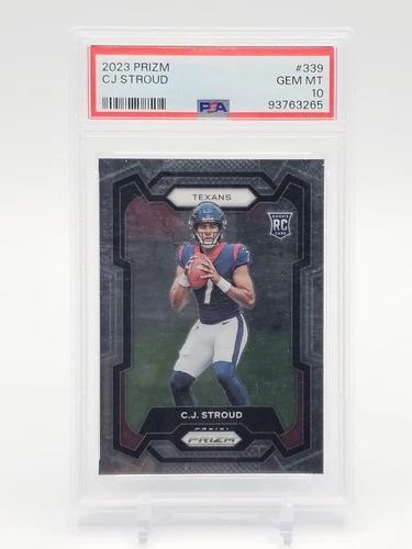C.J. STROUD 2023 PANINI PRIZM ROOKIE #339 TEXANS GEM MINT PSA 10 Q0221